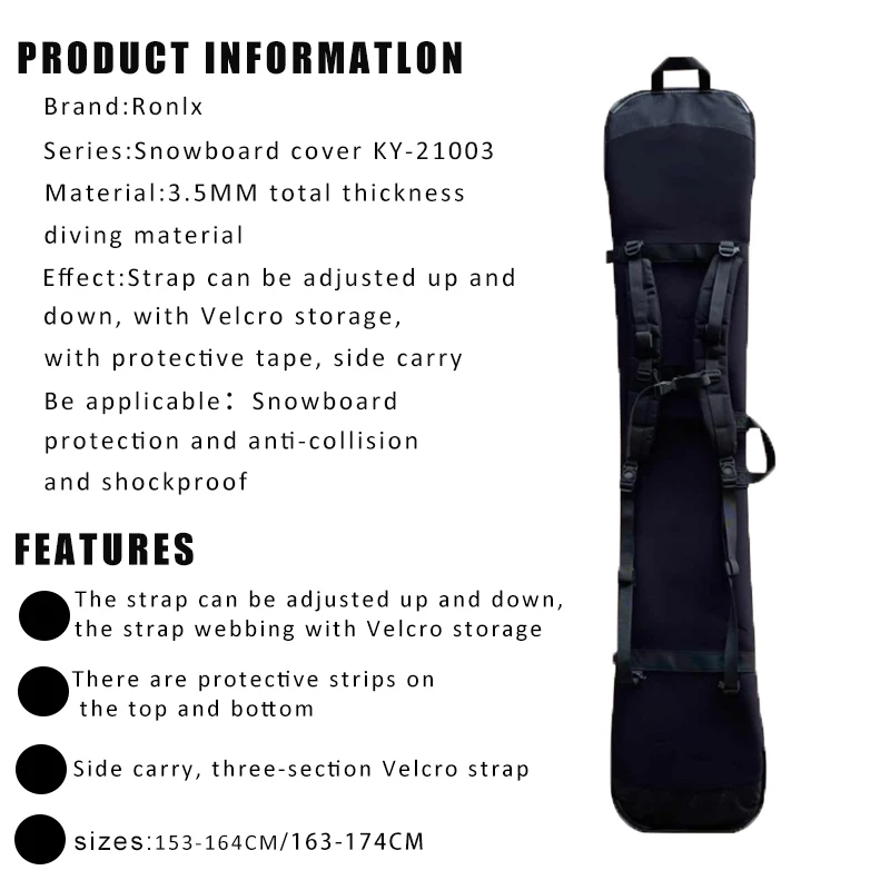 

engraved skateboard Skiing Snowboard Bag Scratch Resistant Monoboard Plate Cover Skiing Dumpling Skin Pouch Case Carry Bag Acces