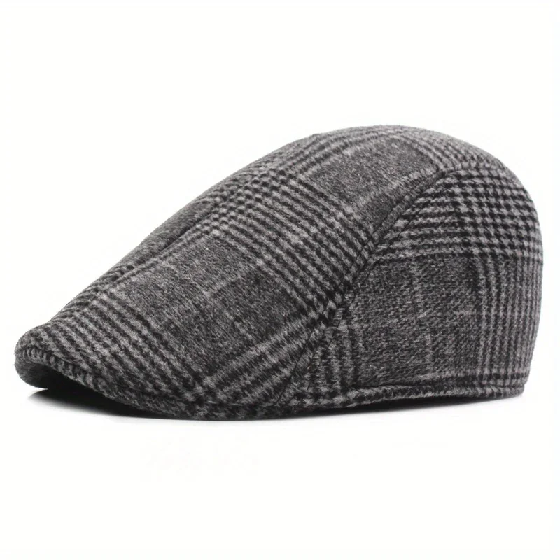 Unisex’s Retro Berets Plaid  Breathable  Absorbent Paperboy Cap Spring  Autumn Outdoor Casual Street Hats