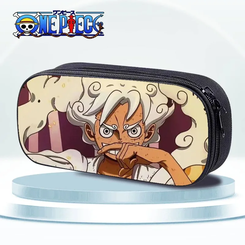 Cartoon Character One Piece Luffy Chopper Stationery Bag, Creative Large-Capacity Portable Waterproof Zipper Student Pencil Case view 3