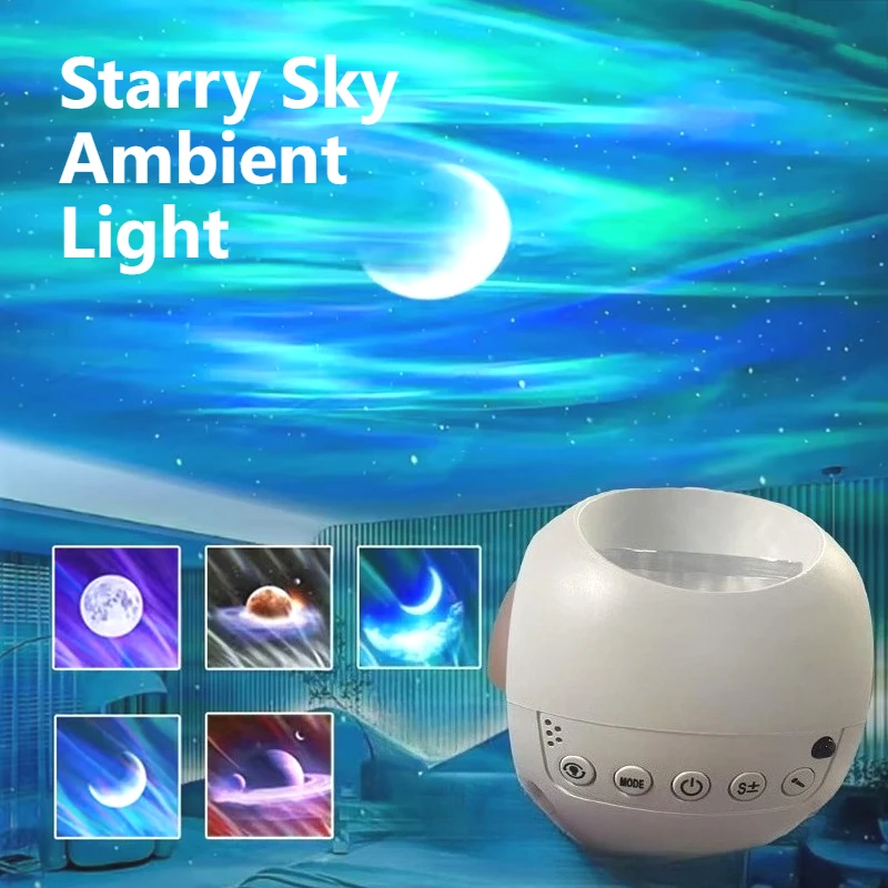 Galaxy Projector Bedroom Decoration Creative Ambient Light Starry Sky Galaxy Projector Night Light Star Moon Lamp Galaxy Light
