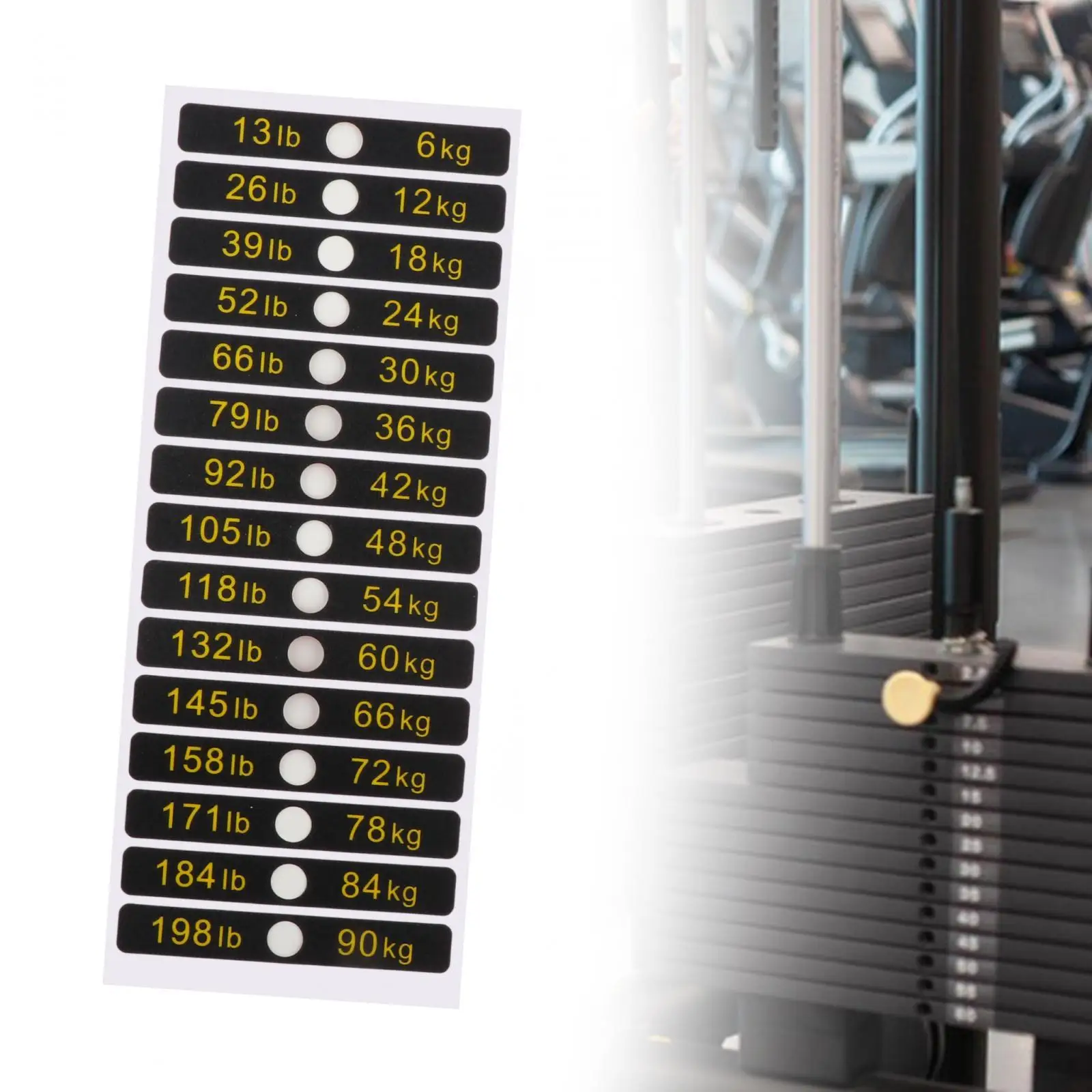 Self Adhesive Weight Stack Labels Sheets White Number Stickers for Indoor Fitness Equipment Setup and Weight Identification