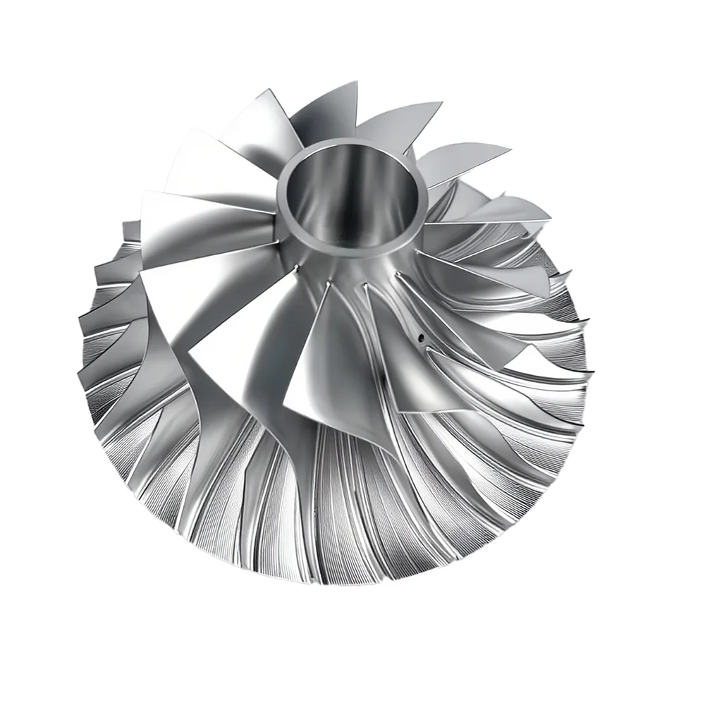 Custom 3d printing service high precision CNC machining broaching turbocharger impeller slmda'yin stainless steel aluminum