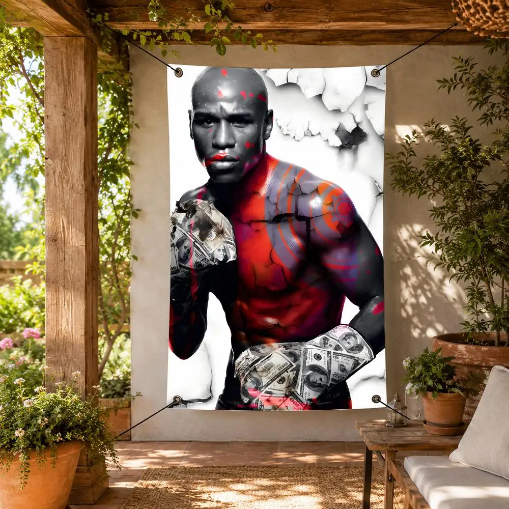 Boxer F-Floyd Mayweather Jr Flags Decorative Flag Banner for Indoor Outdoor Wall Garden Yard Porch Patio Home Party Decor