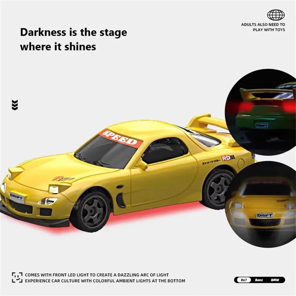 K1/K2/K3 RTR 1/43 2.4G 4WD Mini dérive RC voiture de course lumière LED télécommande moteur à grande vitesse modèle de véhicule de course sur route
