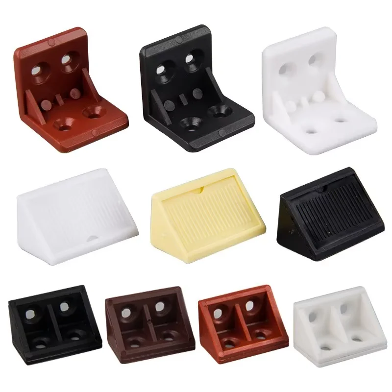 10PC Nylon Plastic Thickened Corner Support for 90-Degree Right-Angle Cabinets, L-Shaped Cabinet Furniture Closet Corner Connect