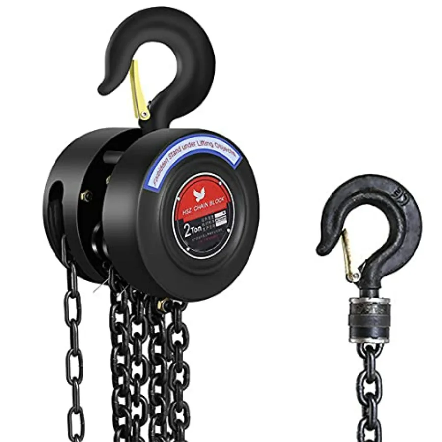 

Manual Chain Hoist 1 Ton 2000 lbs Ccity 10 Lift 2 Hooks Steel Chain Block Hoist for Industrial Use Red