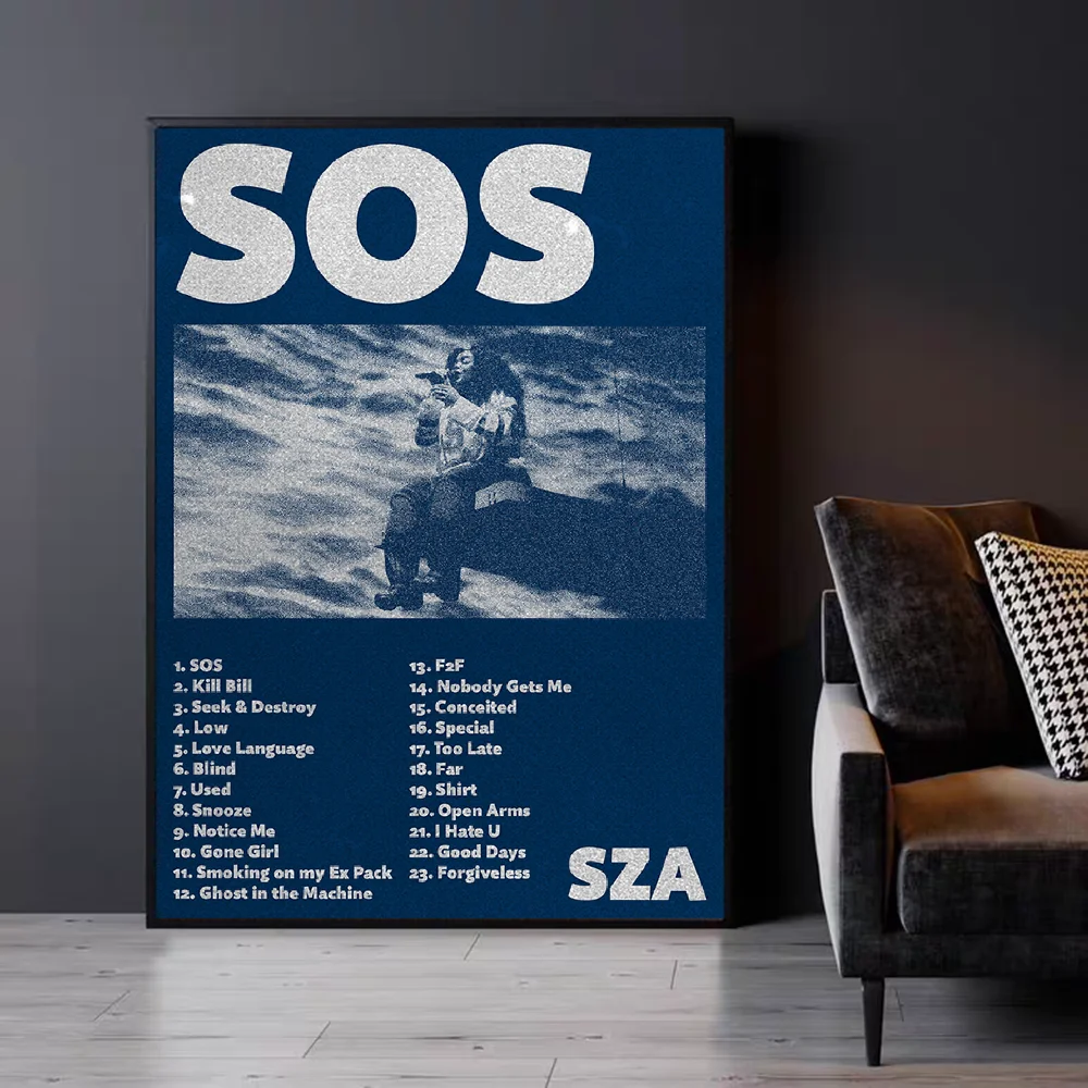 American Singer Star SZA Poster Vintage Posters Sticky Retro Kraft Paper Sticker DIY Room Bar Cafe Kawaii Room Decor DIY Poster