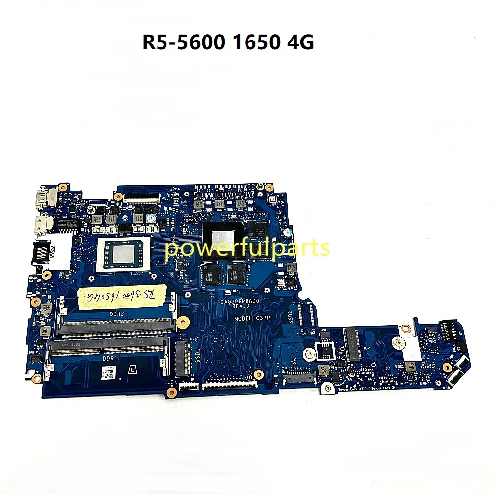 

Материнская плата для ноутбука HP 15-FB DAG3PPMB8D0 R5-5600, процессор 1650, 4G, процессор работает хорошо