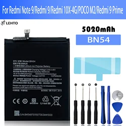 New 100% original BN54 Battery For Redmi Note 9/Redmi 9 /Redmi 10X-4G/ POCO M2 / Redmi 9 Prime phone Batteries Bateria