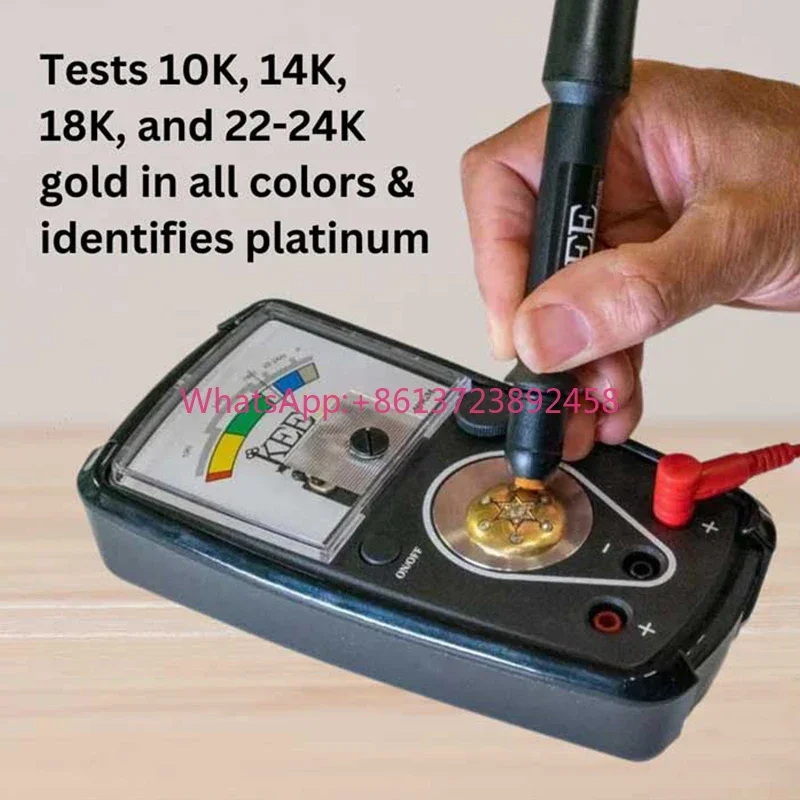 Gold Seller GEMORO KEE Electric Gold Tester Pen Professional Karat Meter 10K 14K 18K 22-24K Gold and Platinum Purity
