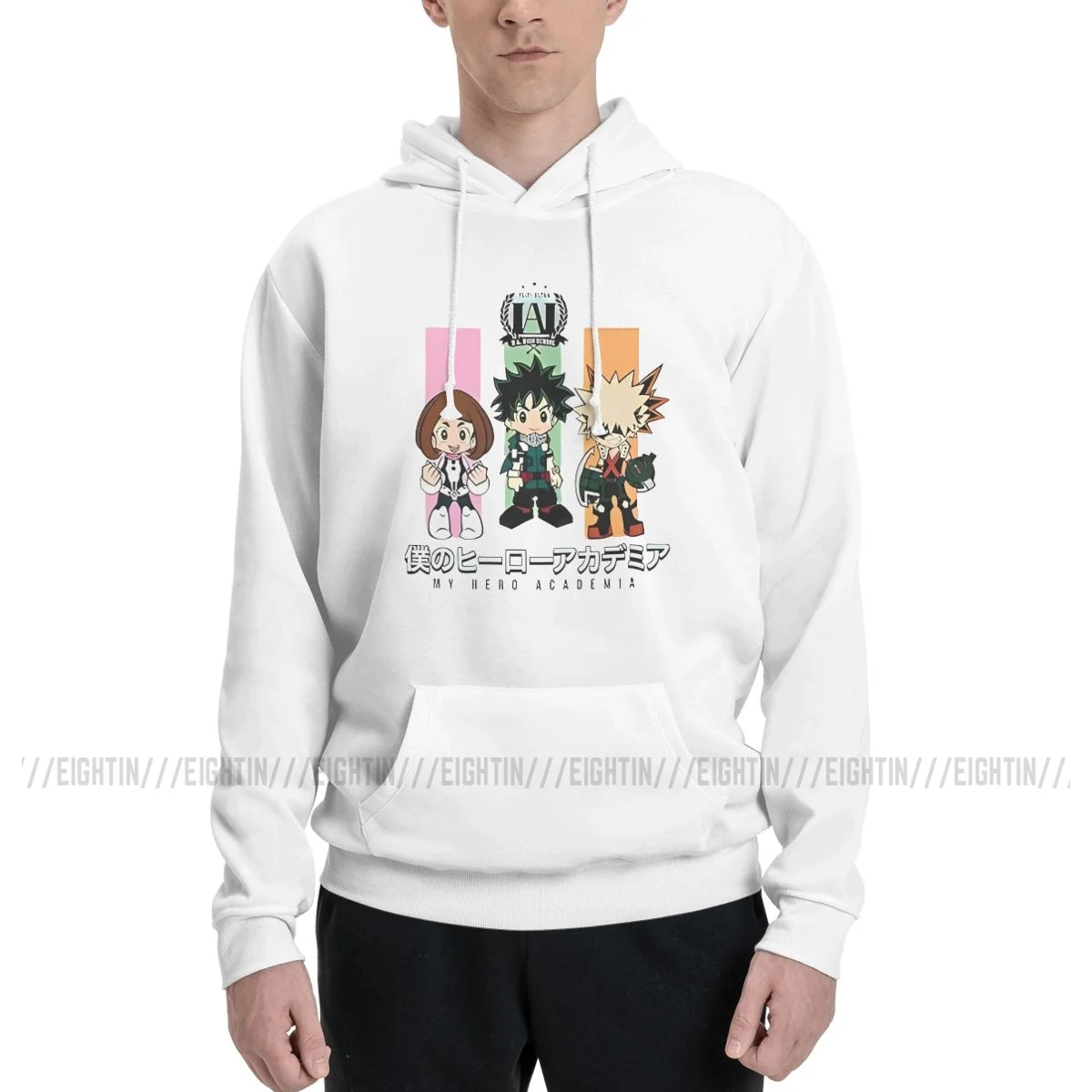 Cartoon My Hero Academia Anime Hoodies Deku Bakugou Katsuki Todoroki Shoto Print Hooded Sweatshirt Autumn Winter Hooded Pullover