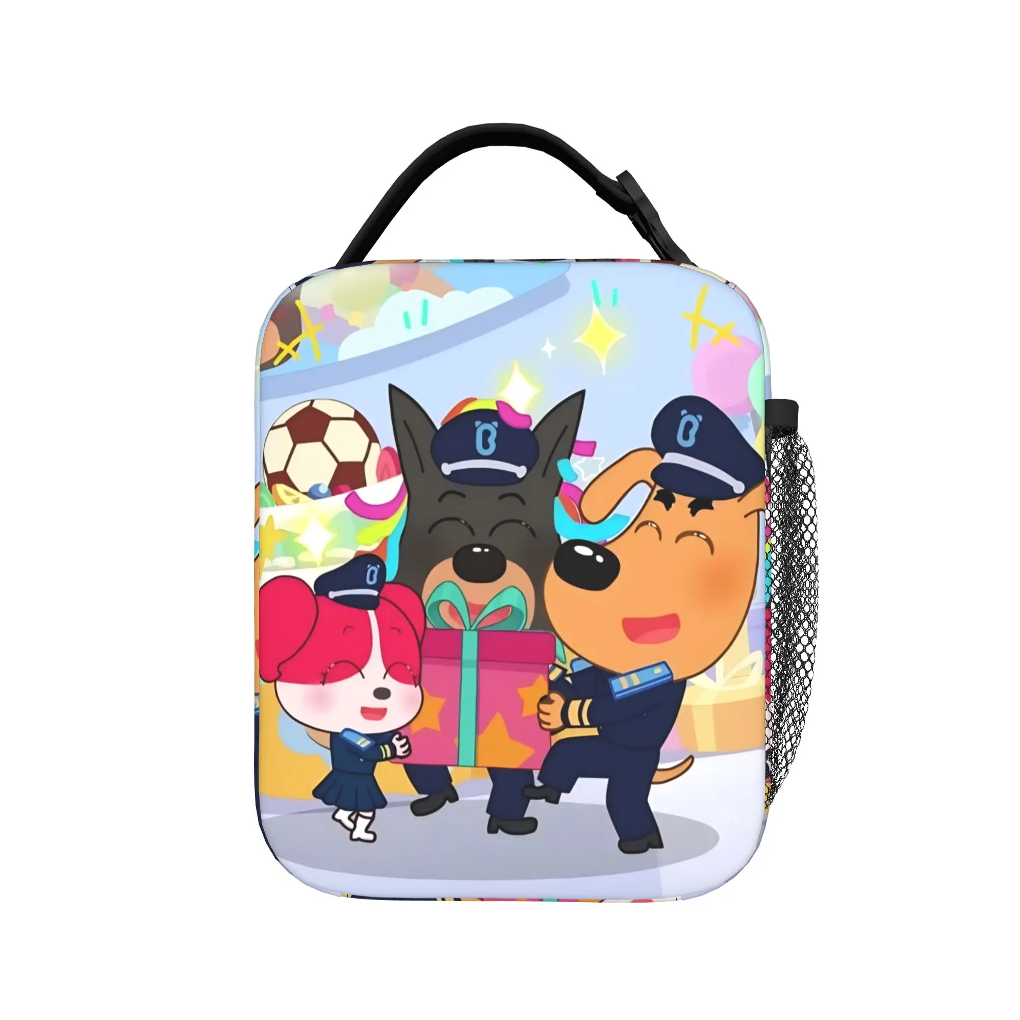 Sheriffs Labradors Dog Insulated Lunch Bags Cooler Bag Reusable,Lunch Container Cartoon Large Tote Lunch Box Food Handbags