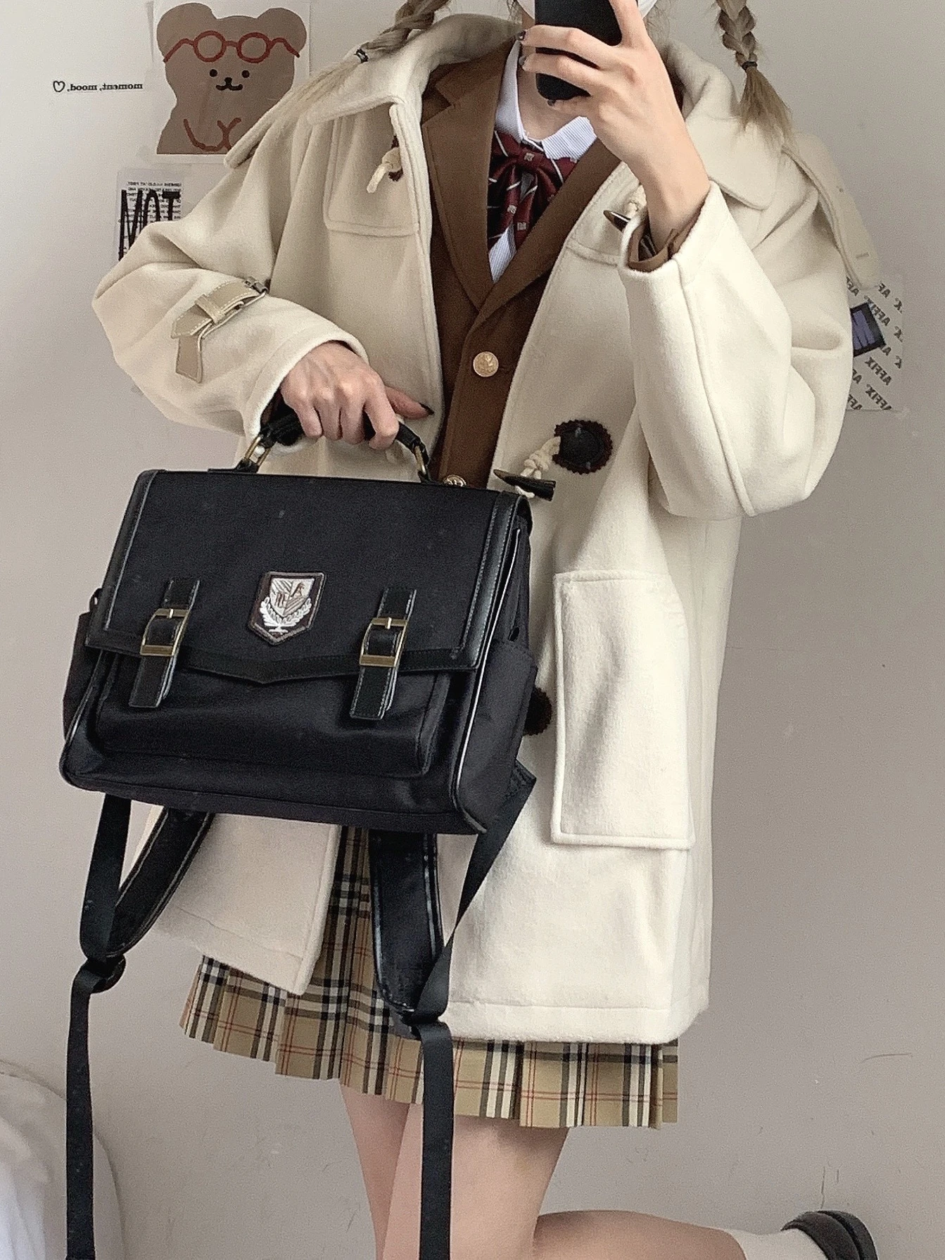 

Двустороннее шерстяное пальто с капюшоном, оригинальный дизайн, корейская женская куртка на пуговицах на осень-зиму, размер или