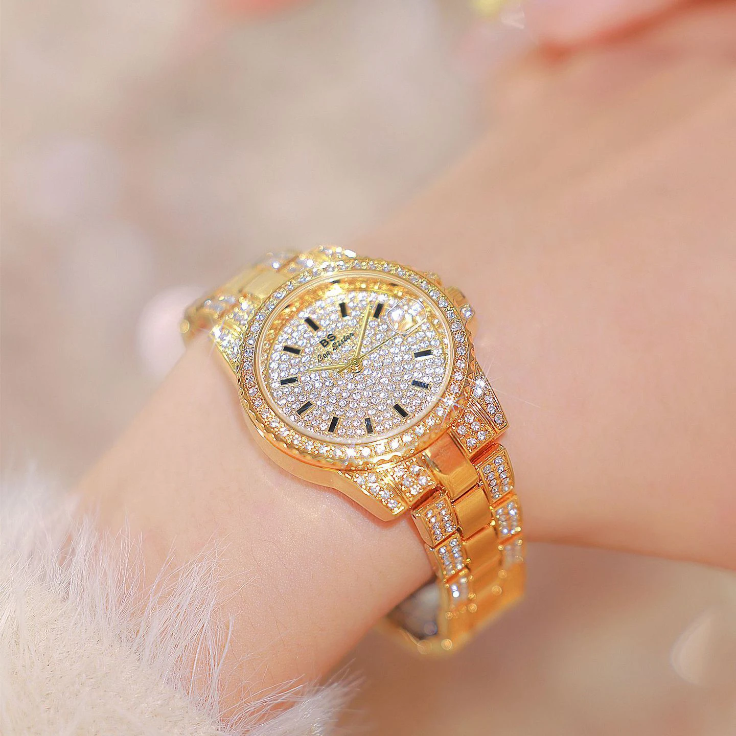 Luxury Diamond Watch For Women Steel Bracelet Quartz Wristwatches Fashion Elegant Ladies Watches reloj para mujer