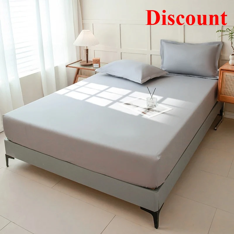 

2025 Waterproof Fitted Bed Sheet With 360 Elastic Band Mattress protector Cover Bedspreads for Single King Queen Size Bedsheet