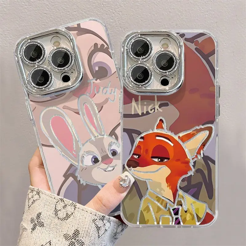 Чехол для телефона Disney Zootopia для iPhone 17, Air 16, 15, 14, 13, 17 Pro Max, силиконовый чехол-бампер для защиты от падения и столкновений