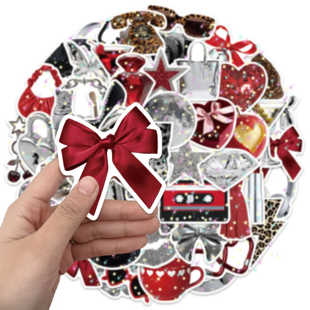 50PCS Silver Millennium Graffiti Star Film Stickers DIY Luggage Laptop Skateboard Motorcycle Stickers