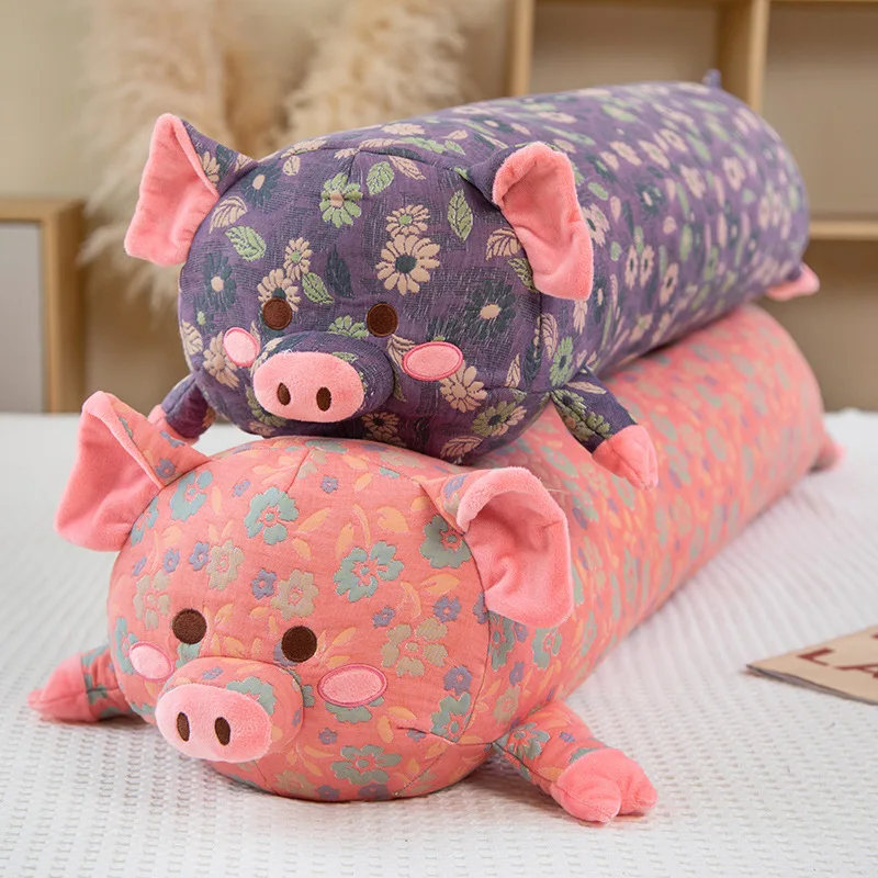 

Big Size Toys Cartoon Print Cloth Pig Plush Toys Long Pig Pillow Soft Cushion Classics Pig Doll New Year Gift For Kids