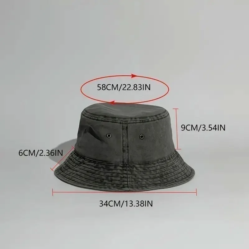 Self-Deprecating Humorous Text Fisherman Hat, Vintage Khaki Style That Highlights The Face, Trendy Hip-Hop Sun Hat, Camping Head