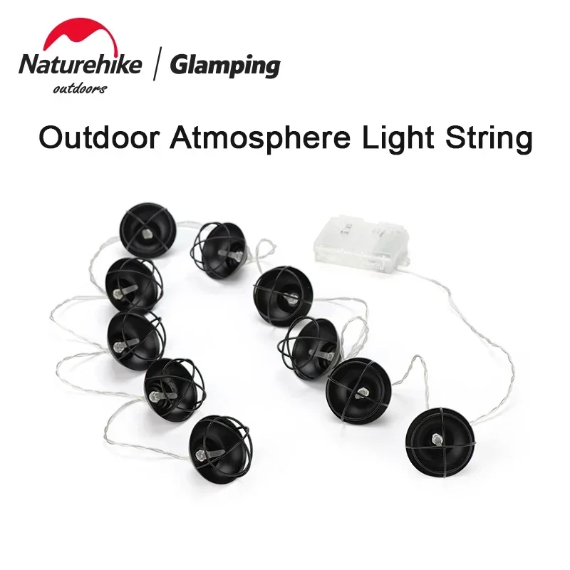 

Naturehike-Outdoor Atmosphere String Light, Retro Waterproof, Battery Light, Camping Equipment, 10 Light