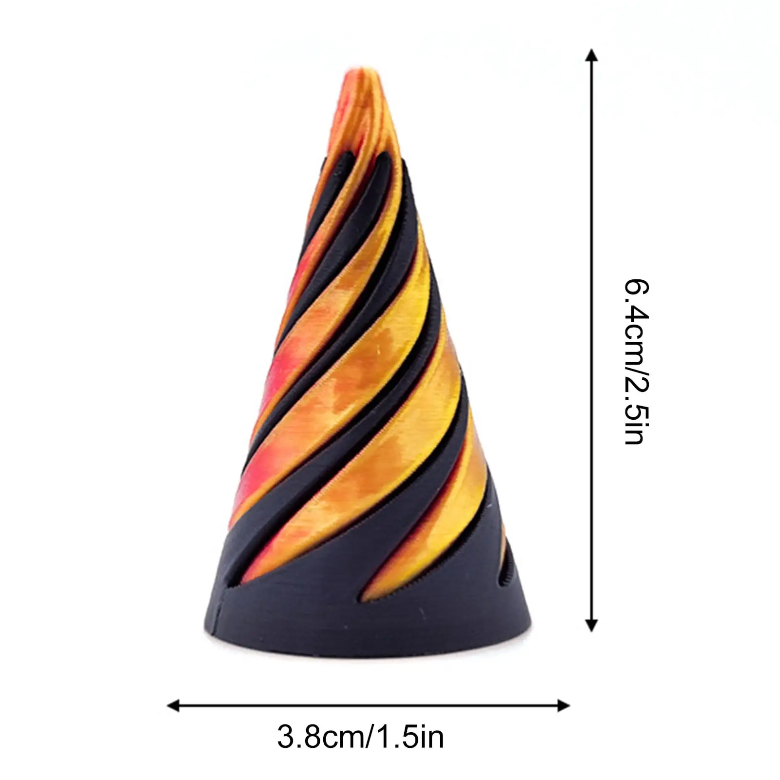 Impossible Pyramid Passthrough Toy,Helix Nut Spiral Cone Fiddle Fidget Toy,Mini Vortex Thread Illusion for Home Office Desk Gift