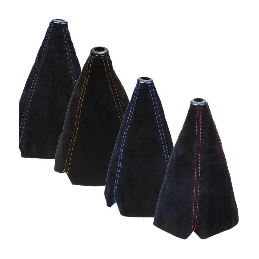 Universal Suede Leather Car Gear Shift Collars Auto Car Manual Stick Shifter Knob Cover Gear Shift Boot Cover Gaiter Accessories - Image 4