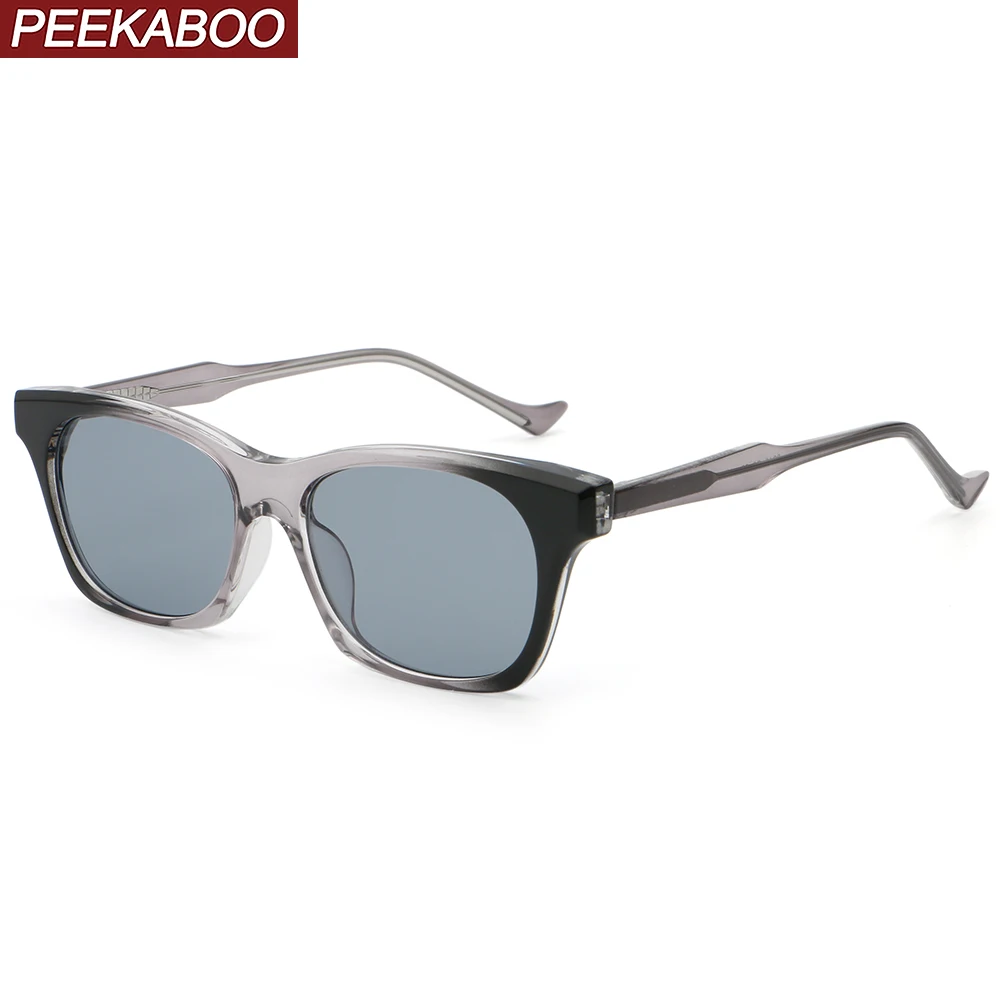 

Peekaboo grey brown fashion sunglasses for women uv400 CP acetate square sun glasses for men retro unisex 2024 dropshipping