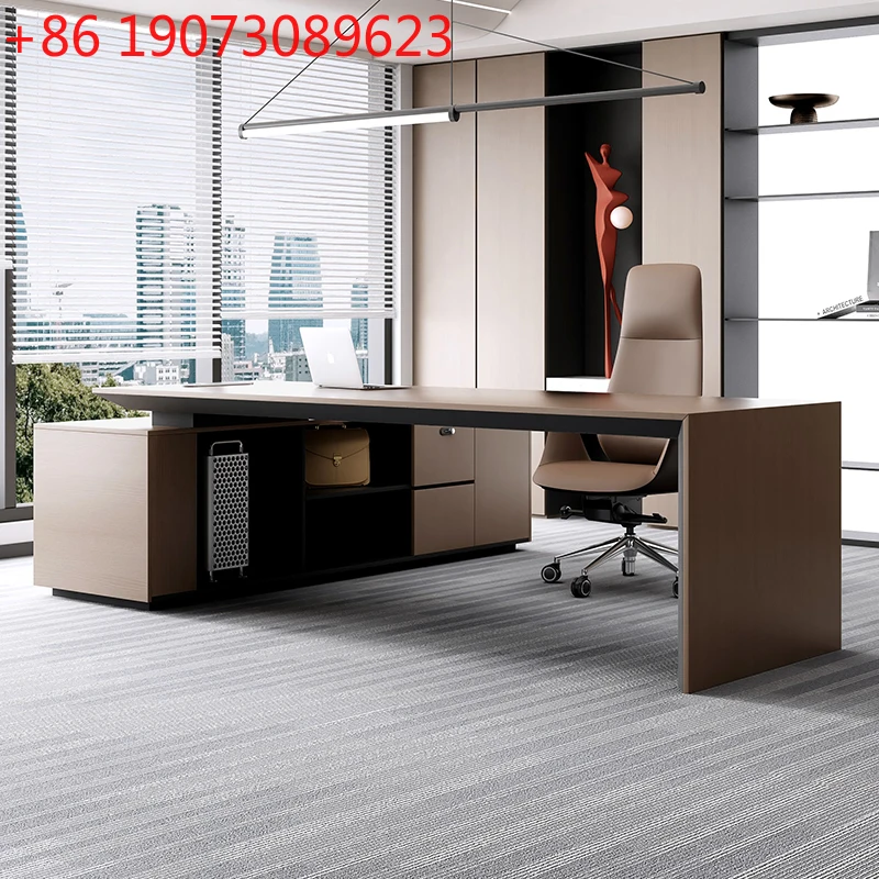 

Офисный стол для стула, письменный стол президента, светильник, роскошный письменный стол премиум-класса