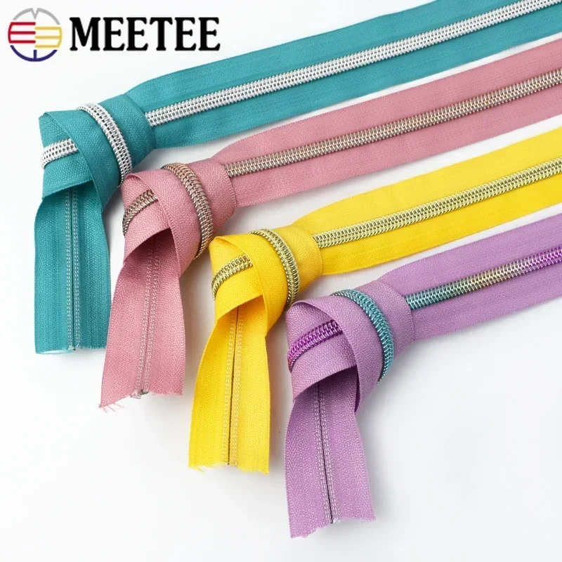 10-50Meters 5# Nylon Zipper By Meter Bag Coil Plastic Zippers Jacket Pocket Zips Replacement Repair Kit DIY Garment Accessories