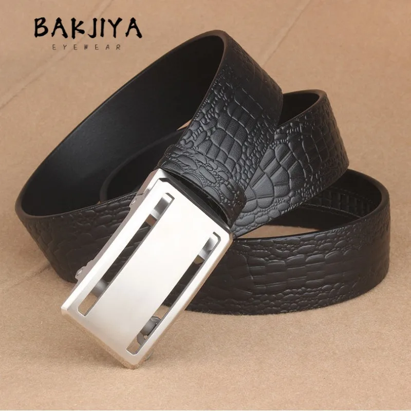 

New Pure Titanium Anti-Rust Hypoallergenic Men's Belt Leather Automatic Buckle Belts Men Casual Suits and Jeans Waist Band 35mm