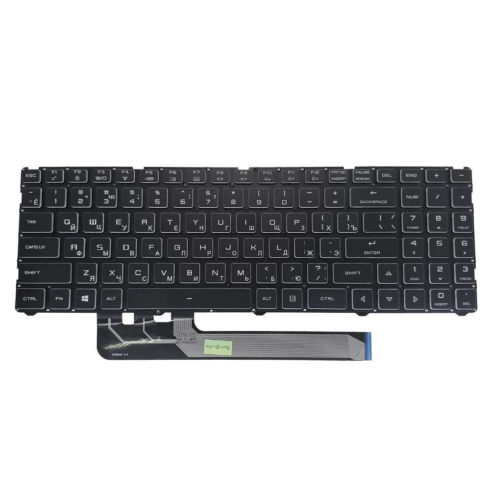 Imagem -05 - Teclado Russo ru com Luz de Fundo para Mechrevo z3 z2 Air Shinelon 7000 A62 Eua Gwtn1562 Tfm17h33us98526