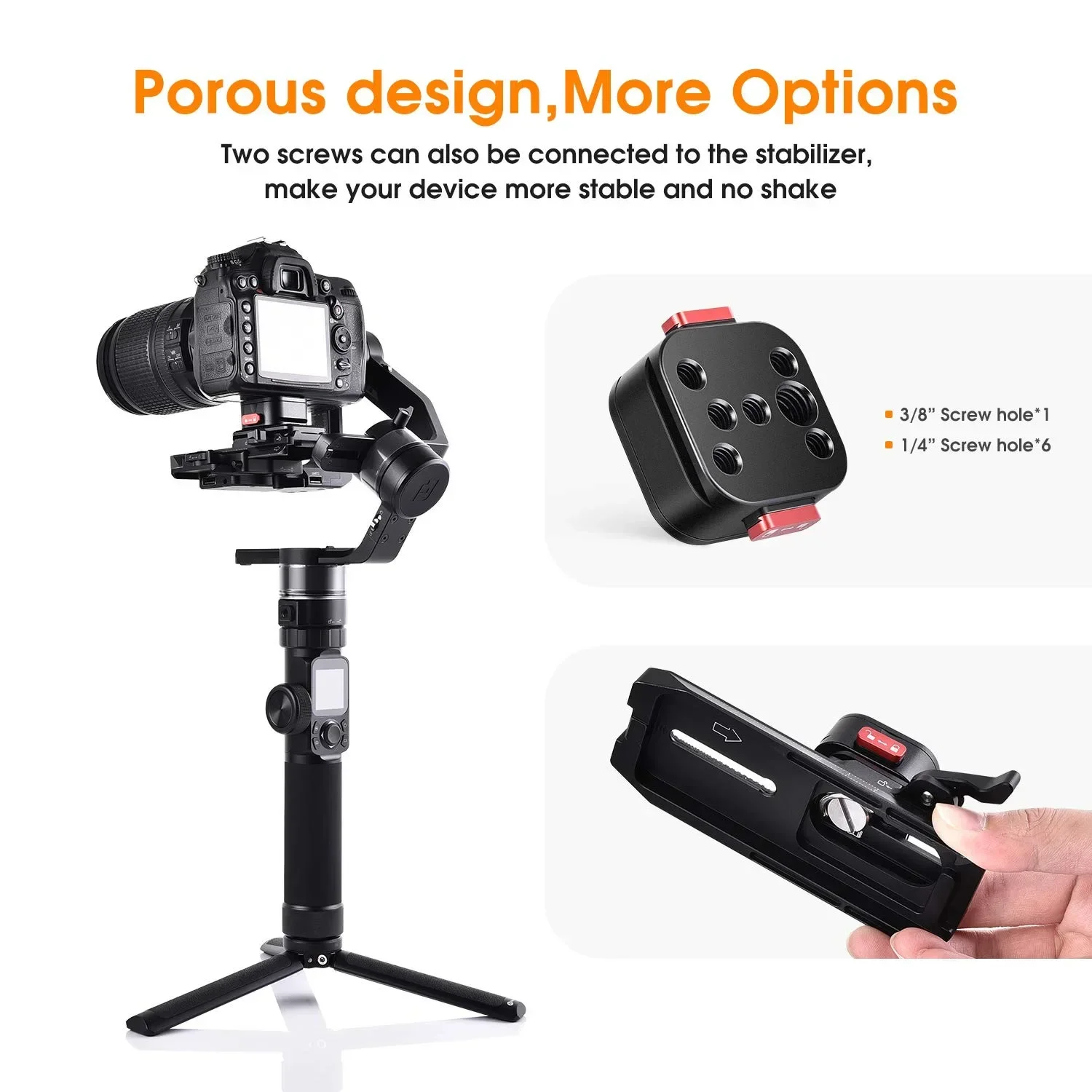 Claw QUICK RELEASE PLATE CLAMP Mount แผ่นสายคล้องไหล่ CLAMP ADAPTER สําหรับกล้อง DSLR GoPro Action ขาตั้งกล้องอะแดปเตอร์