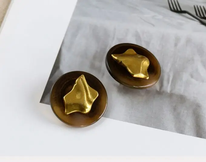 10pcs/Lot Size:25mm Embedding irregular Shapes Metal Buttons Fashion Button Women's Suit Coat Handmade Sewing(SSA-3721)