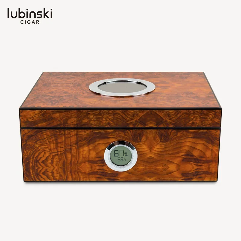 Kreisförmige Perspektive Fenster Zigarre Humidor Zigarren Zubehör Zigarre Reise Humidore Box