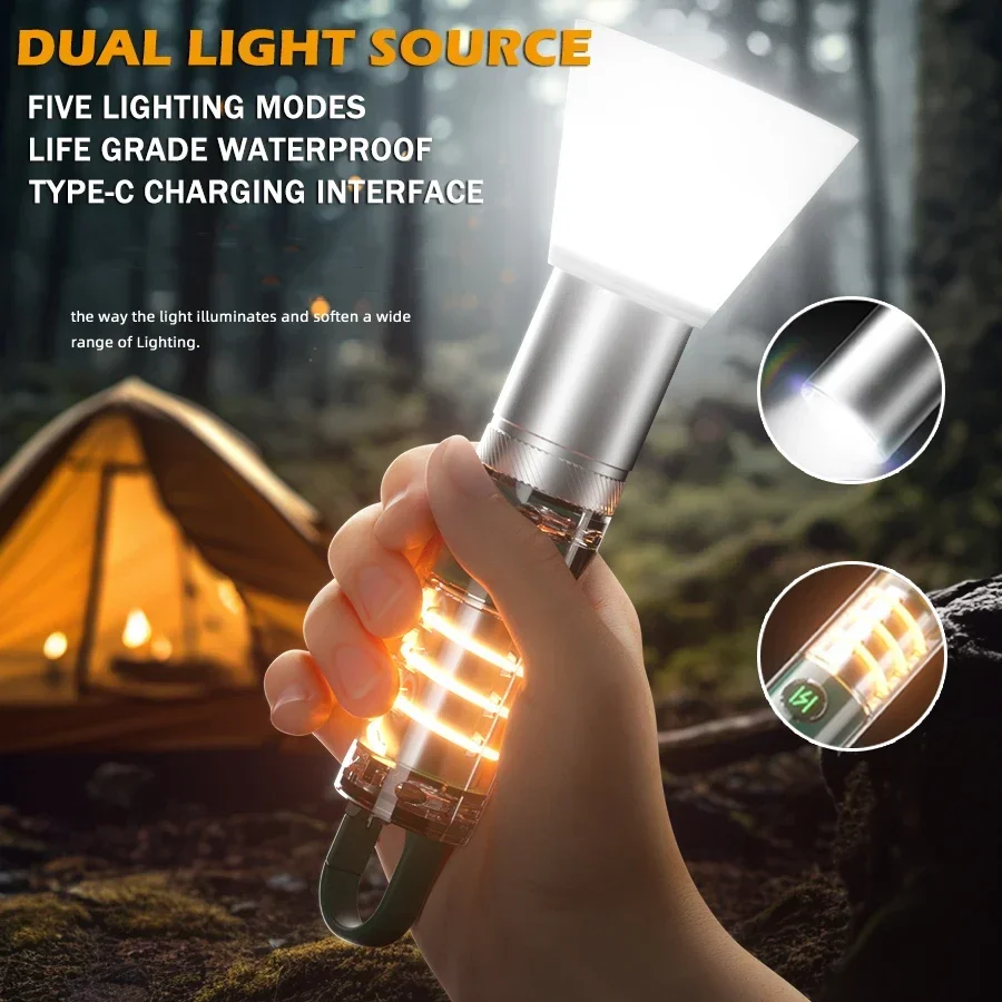 Super Bright Led White laser Flashlight Powerful Keychain Light Zoom Waterproof Portable Pocket Torch Lights For Outdoor Camping