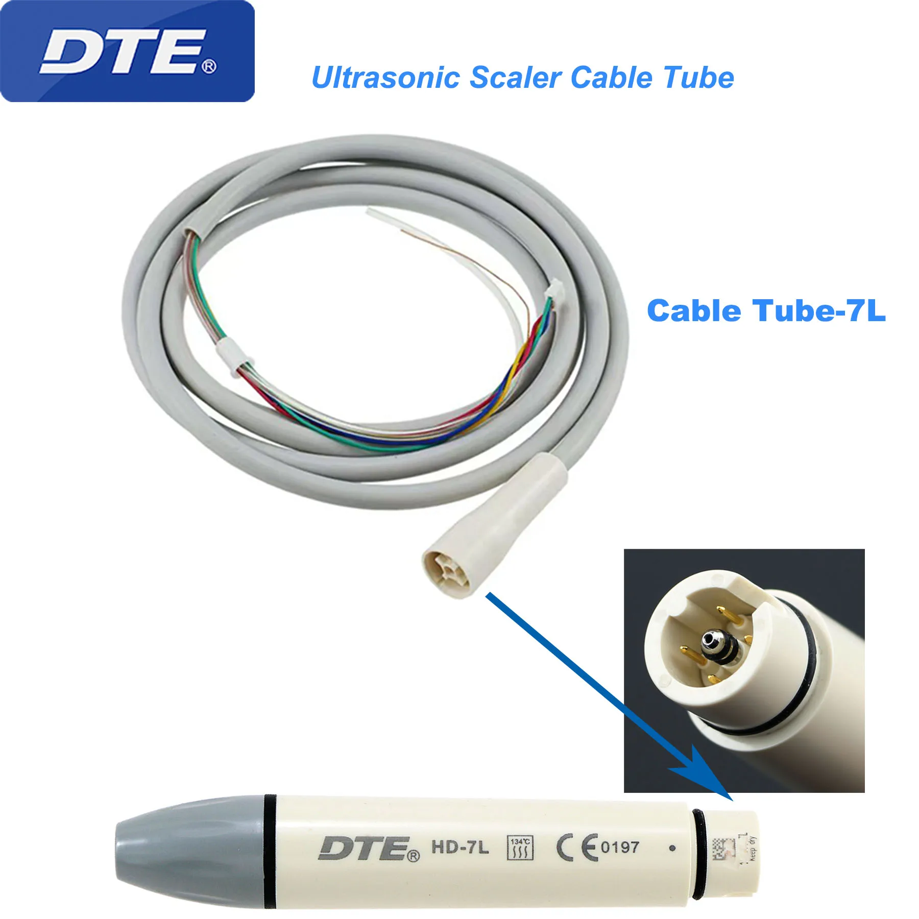 

Woodpecker DTE Dental Ultrasonic Scaler Tail Line Dental Cable Tube Fit NSK SATELEC ACTEON Scaler