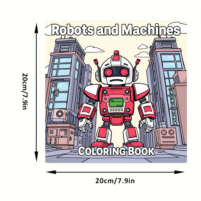 大人のためのロボット塗り絵 |   28ページの塗り絵、クリスマスや感謝祭のための画材