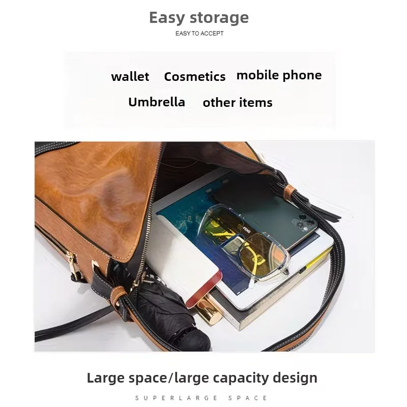 Women's Bag Set - 4-piece Set. Simple Contrasting Color, Large Capacity, Crossbody Bag for Mobile Phone and Card. view 3