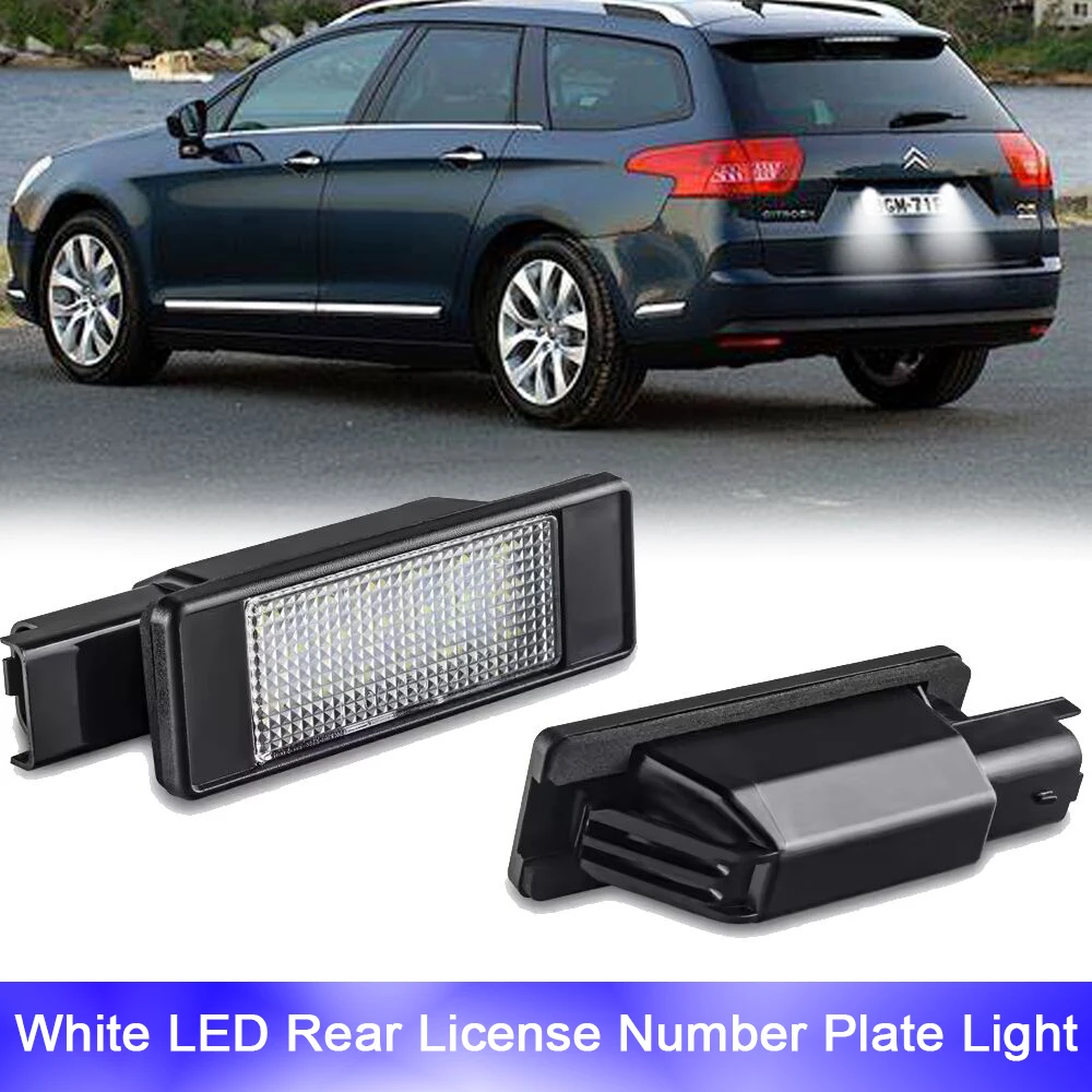 

For Citroen C5 Tourer Grand 4 Picasso C4 Cactus C3 III Peugeot 3008 208 308 II SW T9 Car LED Backup License Plate Light Canbus