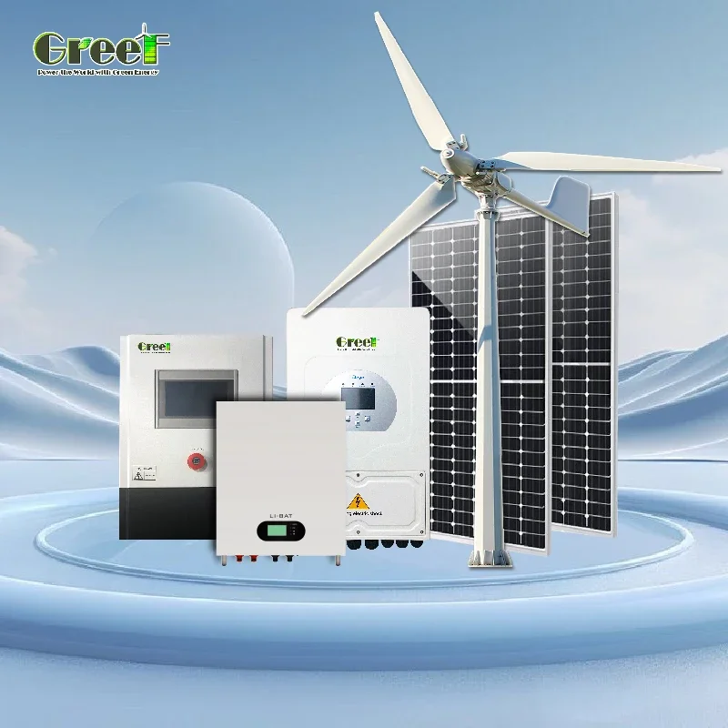 Customizable 50KW Hybrid Wind Solar Generator 5000W Home System MPPT Controller Lithium Ion Ground Monocrystalline Silicon