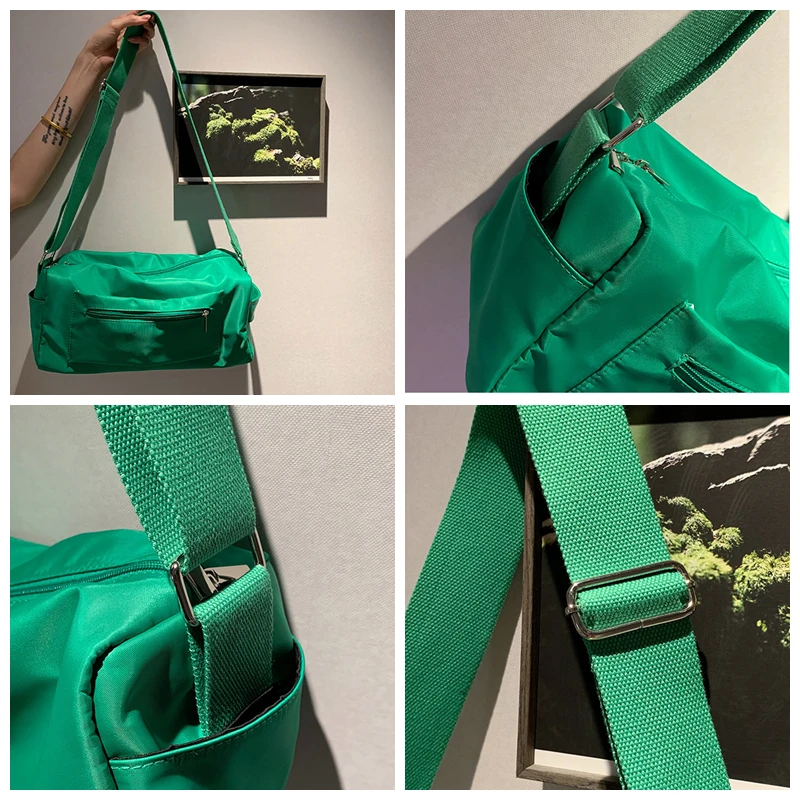 حقيبة أكسفورد النسائية للياقة البدنية خفيفة الوزن حقيبة كتف للصالة الرياضية متعددة الاستخدام محفظة كروس لليوجا والسفر والعمل