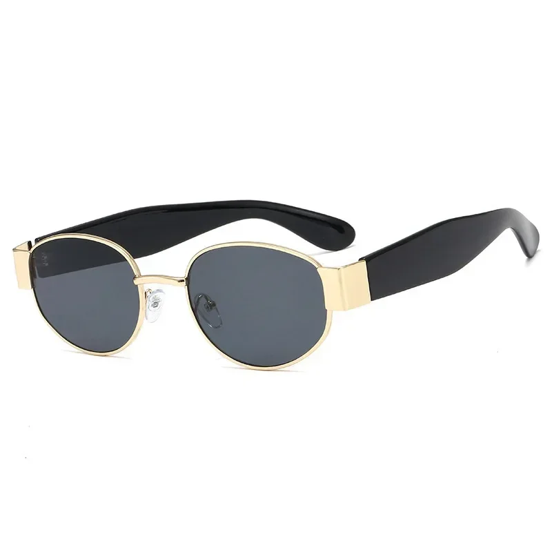 High Quality Metal Frame Sun Glasses Women Classic Oval Retro Sunglasses Designer Protective Driving Glasses UV400 Eyewear image 3