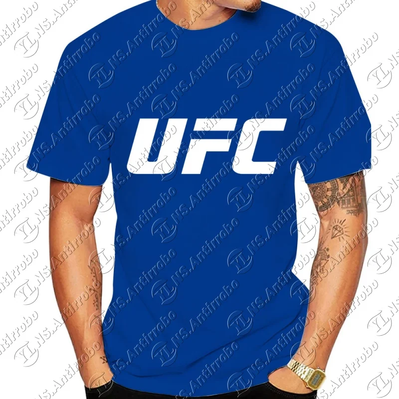 

The Summer UFC Fighting Fans Men's Summer New Round Neck 3D Printed T-shirt Street Casual Fashion Battle T-shirt