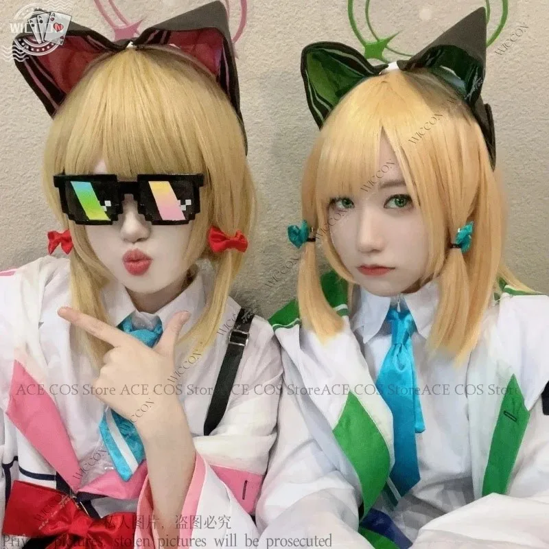 

Momoi Blue Archive Saiba Midori Аниме Игра Косплей Костюм Парик Бант Повязка Для Волос Бесплатный Подарок Платье Праздничный Костюм Хэллоуин Близнецы; 2'd,5.