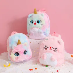 Unicorn Backpack Plush Big Eyes Backpack Kindergarten Children Cartoon Little Girl Backpack