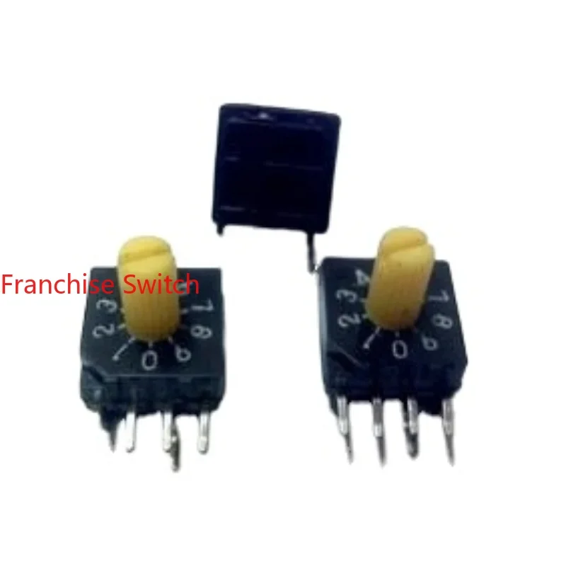 

10PCS Digital Encoder Coding Switch 0-9 Position Side Adjustment With Handle Positive Code 4:1