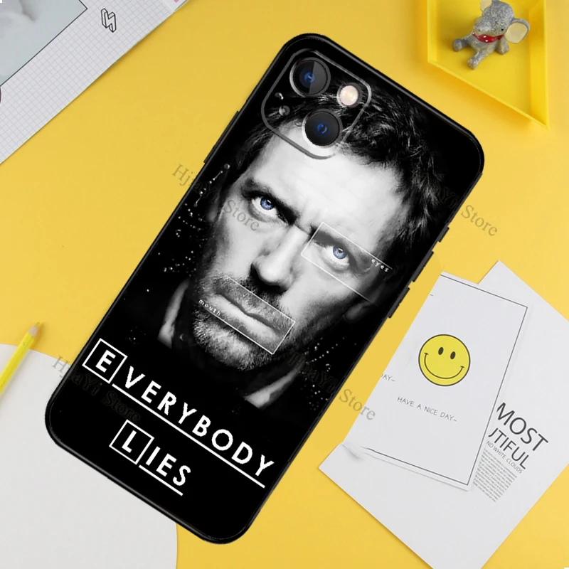 Dr House Hugh Laurie Pills Case For iPhone 13 11 12 14 15 16 Pro Max XR XS X Plus 13 Mini Bumper Cover Capa