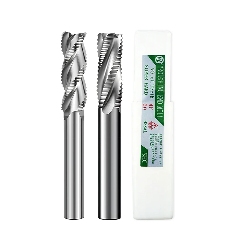 ZUANTONG 1PCS HSS Fully Ground Roughing End Mills Extra long Metal Cutter D10-D25mm 3/4 Flutes Aluminum Milling Tool High-Q