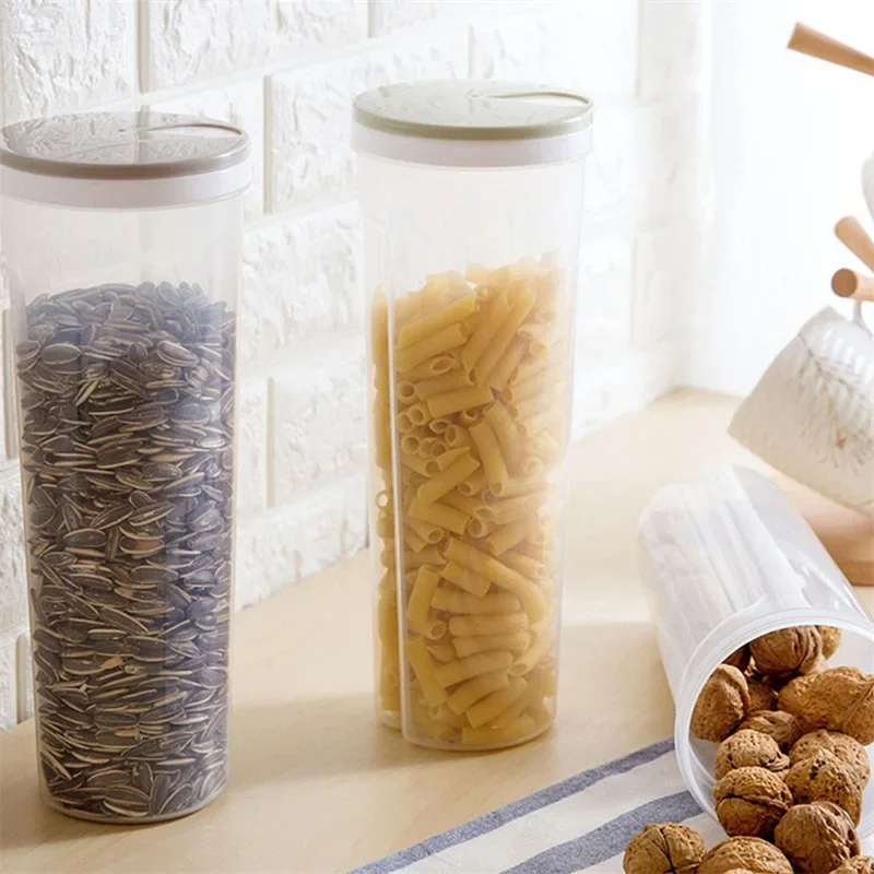 Pasta Storage Container Grain Holder Airtight Pet Food Dispenser for Rice Flour Cereal Kitchen Pantry Organization