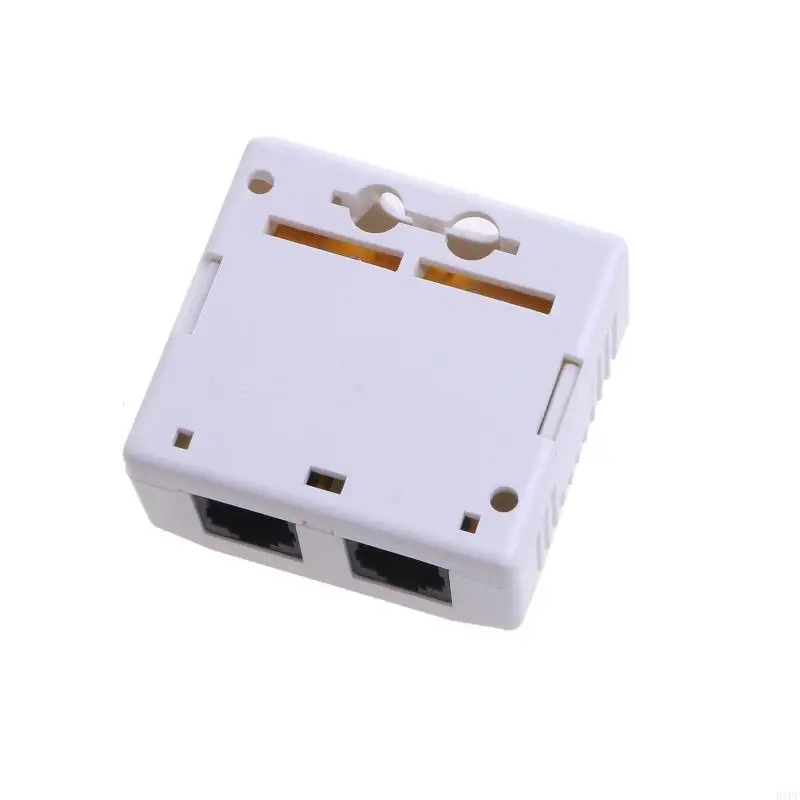 E1PF Cat5e RJ45 8P8C Connector UTP Unshielded Double Port Desktop Mount Box Cat5e Module Information Socket